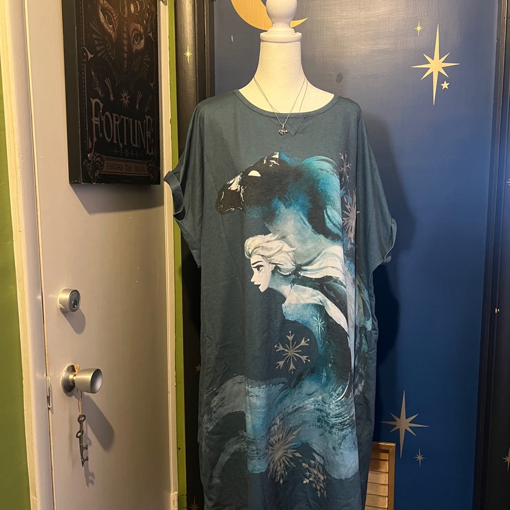 Frozen II Elsa and Ice Horse Nightgown Dress Pajama